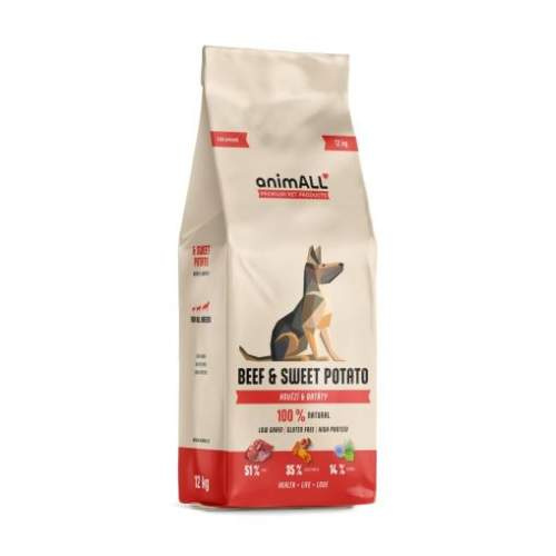 animALL Beef & Sweet Potato granule pro psy 12 kg