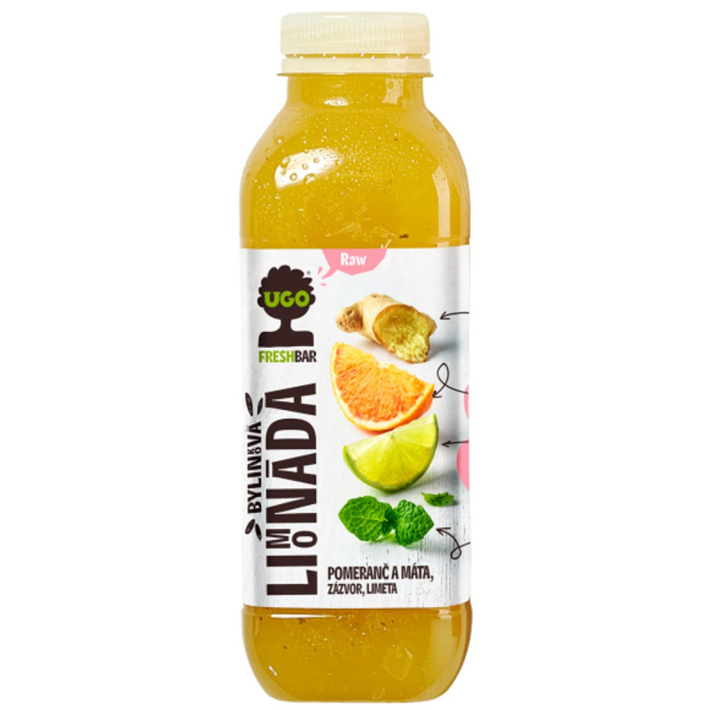 UGO RAW limonáda pomeranč a máta