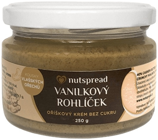 Nutspread Kešu máslo s vanilkou a vlašskými ořechy 250 g