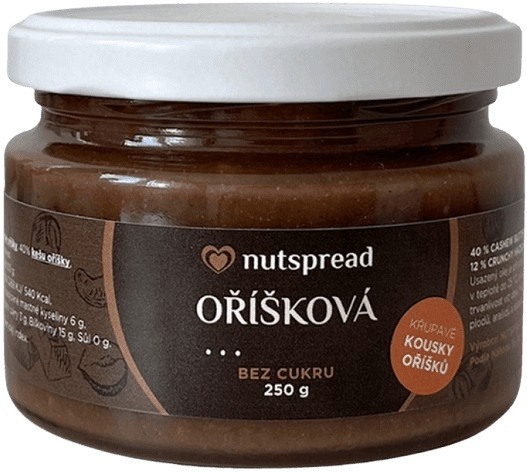 Nutspread Oříšková čokoláda bez cukru 250 g