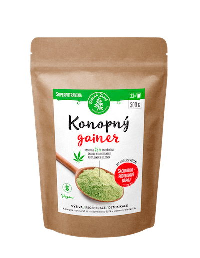 Zelená Země Konopný gainer Fitness 500 g