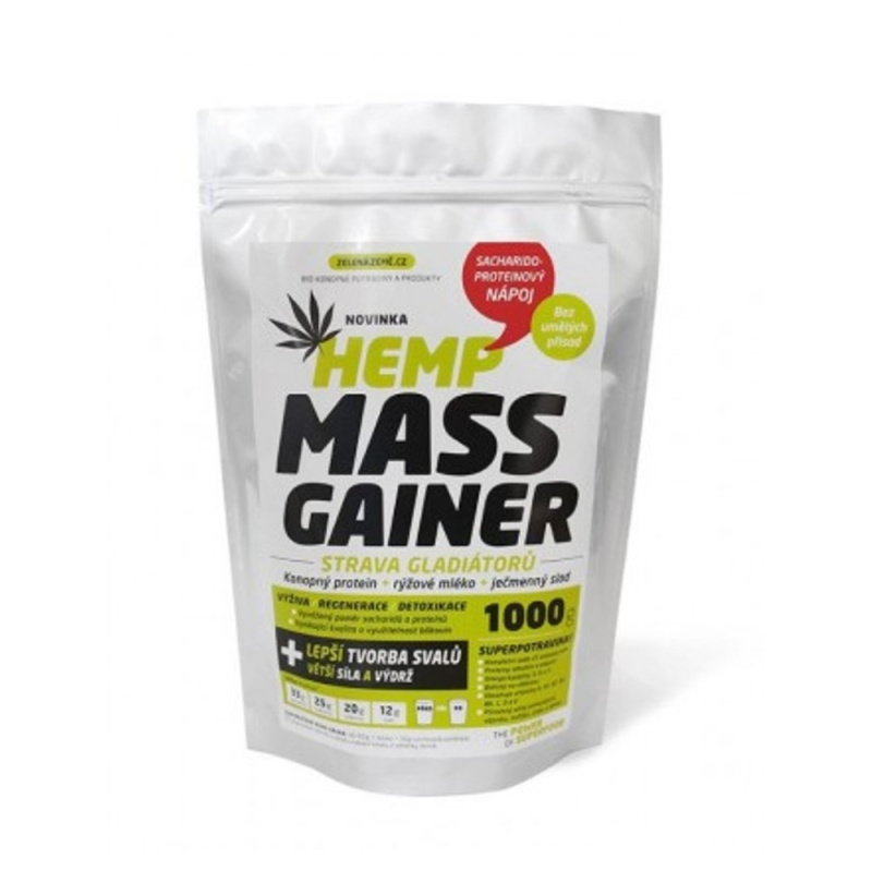Zelená Země Konopný gainer Fitness 1kg