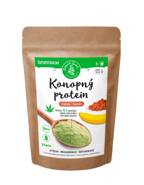 Zelená Země Konopný protein 125 g kakao s banánem