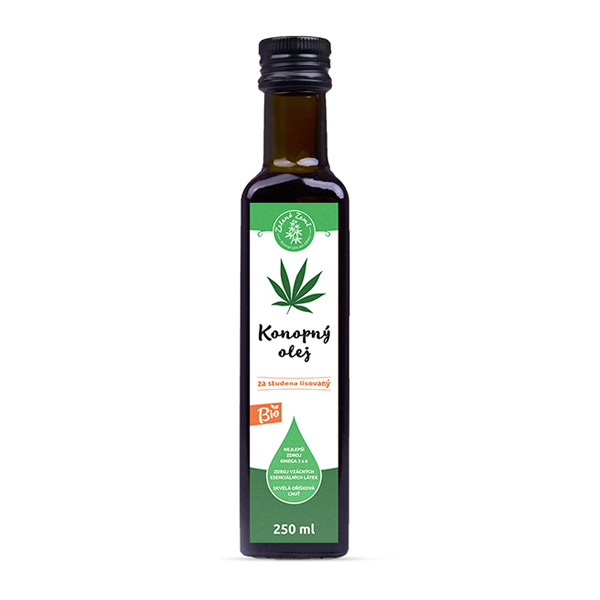 Zelená Země Konopný olej BIO 250 ml