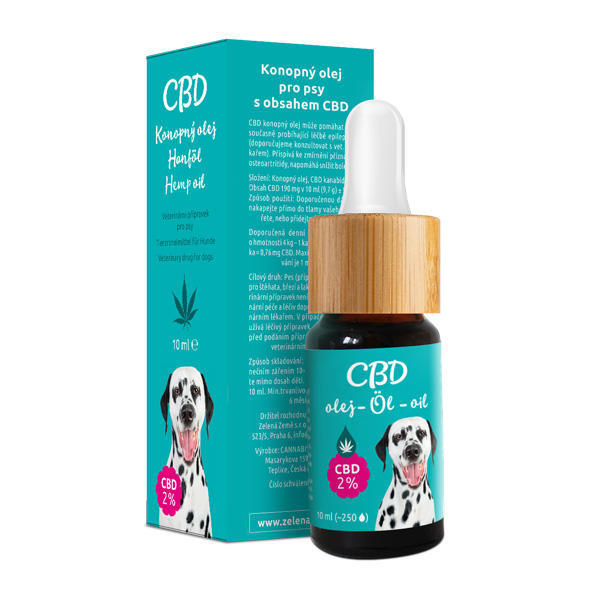 Zelená Země CBD olej pro psy 2%, 10 ml