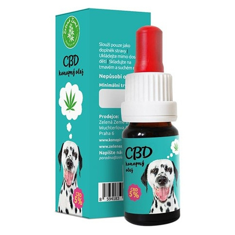 Zelená Země CBD olej pro psy 5%, 10 ml