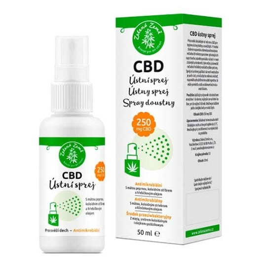 Zelená Země CBD ústní sprej, 50 ml