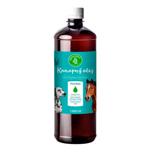 Konopný olej pro zvířata  1000ml