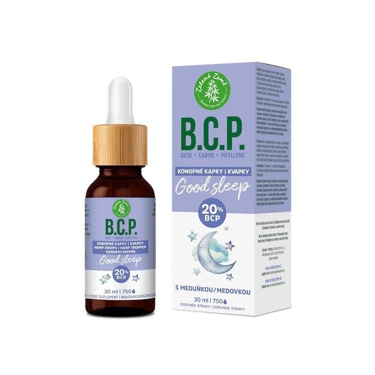 ZELENÁ ZEMĚ C.B.D. Konopné kapky s BCP Good sleep 30 ml