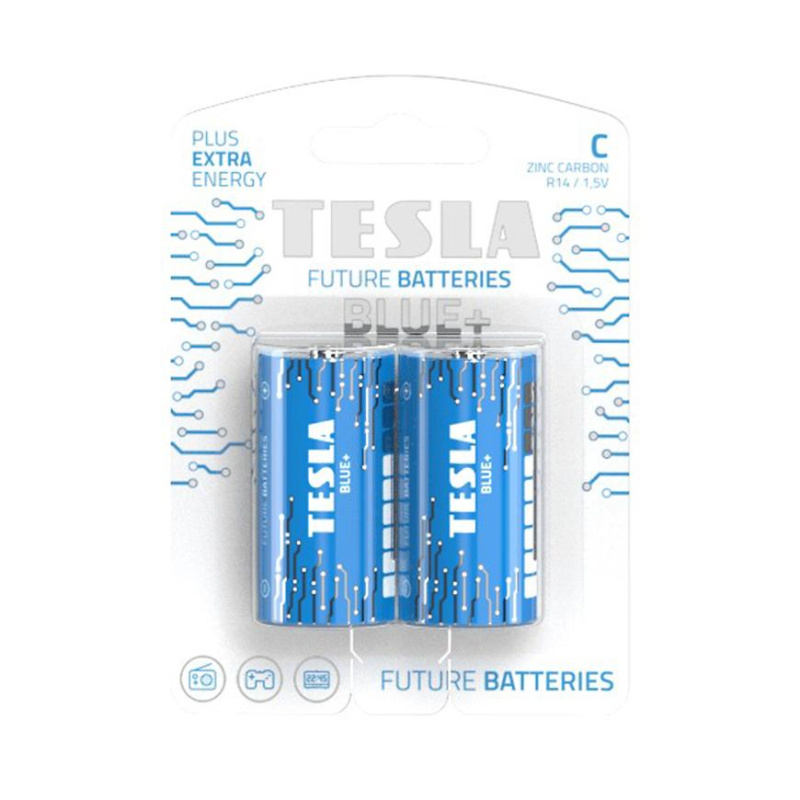 Baterie Tesla C Blue+ LR14 2 ks