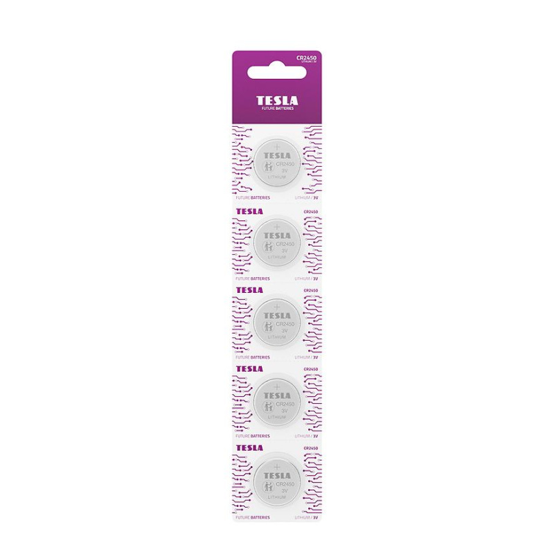 Baterie Tesla CR 2450 5 ks
