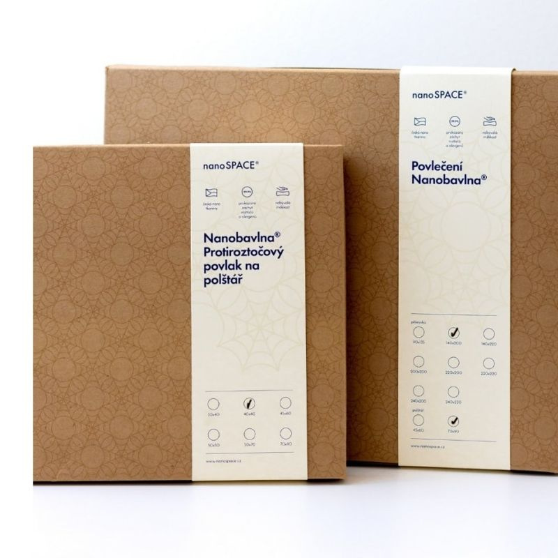 nanoSPACE Povlečení pro alergiky s nanovláknem Nanobavlna® Rozměry: 140x220cm, 70x90cm