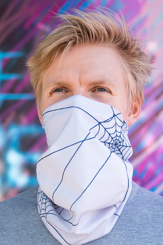 Antivirový šátek nanoSPACE - světle šedá