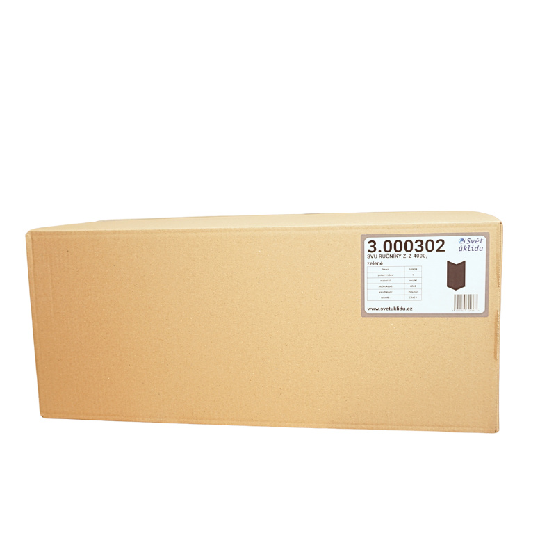 SVU Ručníky Z-Z, ZELENÉ, 1-vrstvé, recykl, (bal. 4000 ks) 0302