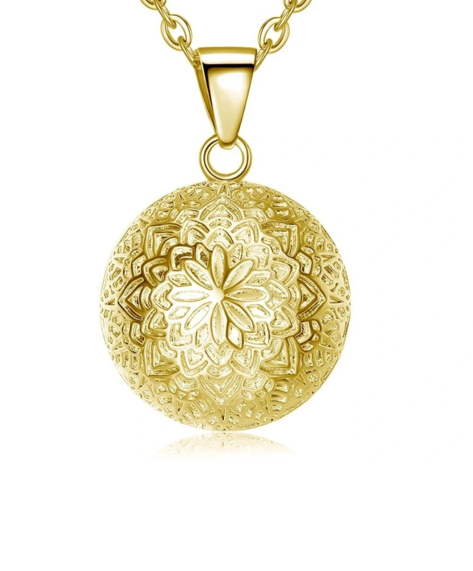 MUMMY BELL Dlouhý dámský náhrdelník s pozlacenou rolničkou Aurora AUZ20