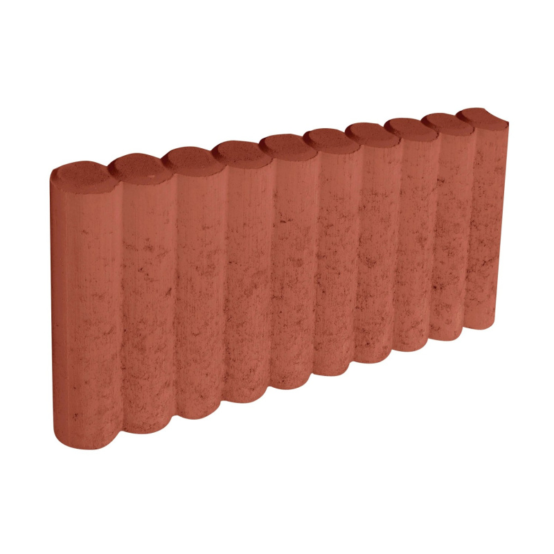 DITON Palisádový obrubník červený 50 x 6 x 25 cm