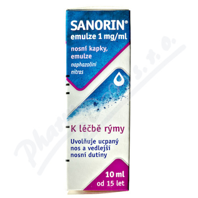 SANORIN EMULZE 1MG/ML Nosní kapky, emulze 1X10ML