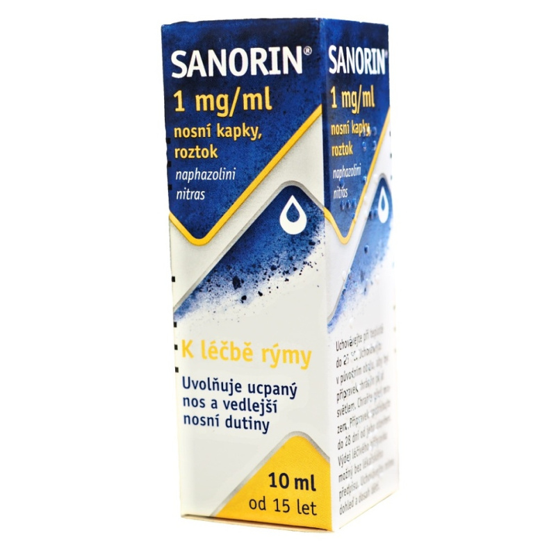 SANORIN 1MG/ML Nosní kapky, roztok 1X10ML