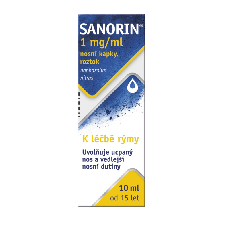 SANORIN 1MG/ML Nosní kapky, roztok 1X10ML