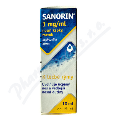 SANORIN 1MG/ML Nosní kapky, roztok 1X10ML