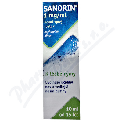 SANORIN 1MG/ML Nosní sprej, roztok 1X10ML
