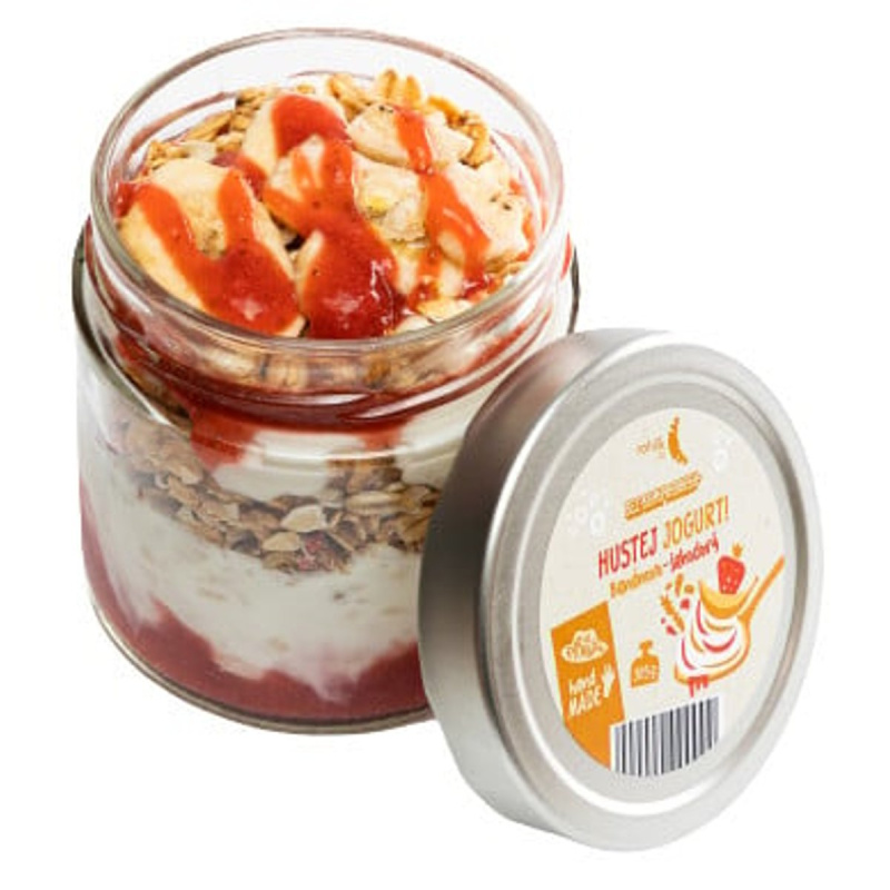 Rohlik.cz Hustej jogurt s müsli, banány a jahodami