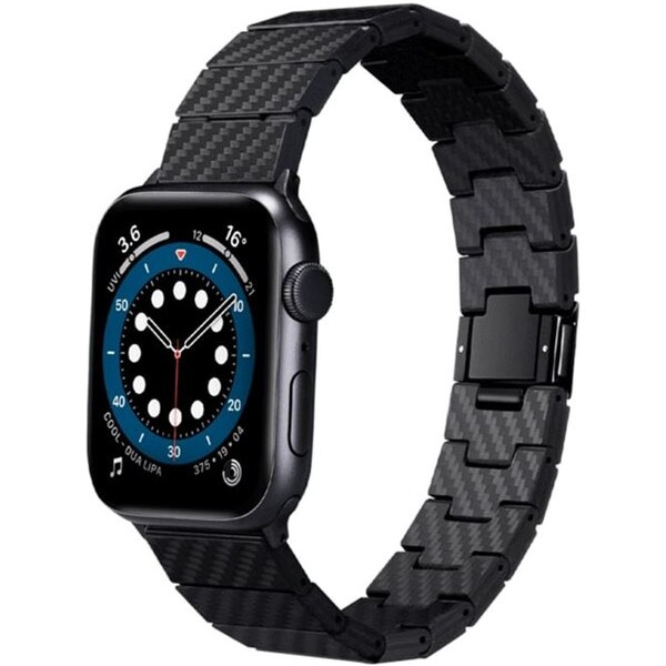 Řemínek pro Apple Watch 42/44/45/49mm Pitaka Carbon Fiber - tmavý