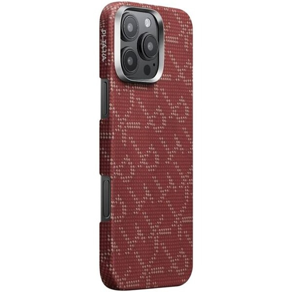 Pitaka Tactile Woven Case kryt iPhone 16 Pro PTK Red/Gold