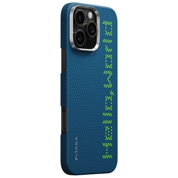 Pitaka Tactile Woven Case kryt iPhone 16 Pro Max Hello World
