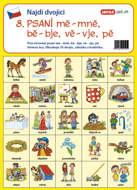 Najdi dvojici 8 Psaní mě, mně, bě, bje, vě, vje, pě - kniha z kategorie Jazykové učebnice a slovníky