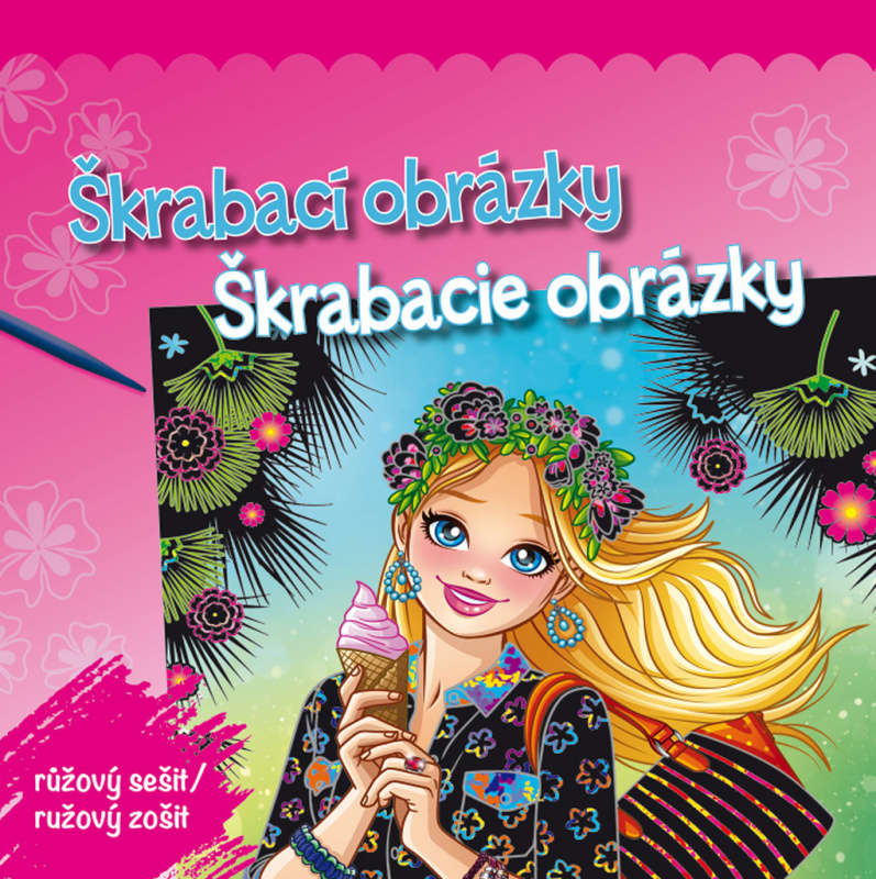 Škrabací obrázky / Škrabacie obrázky - růžový sešit/růžový zošit