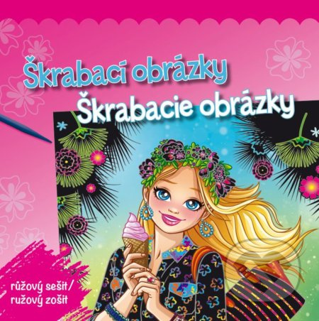 Škrabací obrázky / Škrabacie obrázky - růžový sešit/růžový zošit