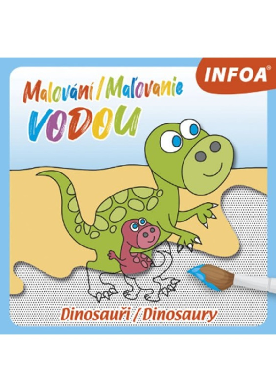 Malování / Maľovanie vodou – Dinosauři / Dinosaury