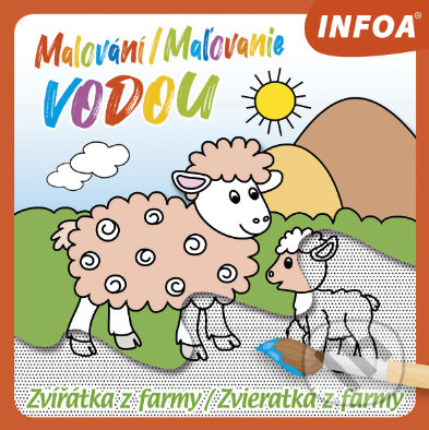 Malování / Maľovanie vodou – Zvířátka z farmy / Zvieratká z farmy