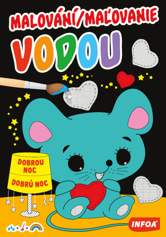 Malování/Maľovanie vodou Dobrou noc/Dobrú noc - kniha z kategorie Omalovánky