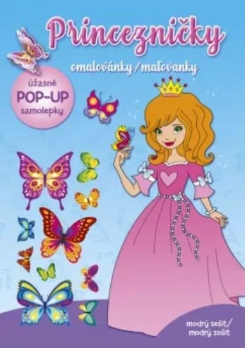 Princezničky – omalovánky modrý sešit