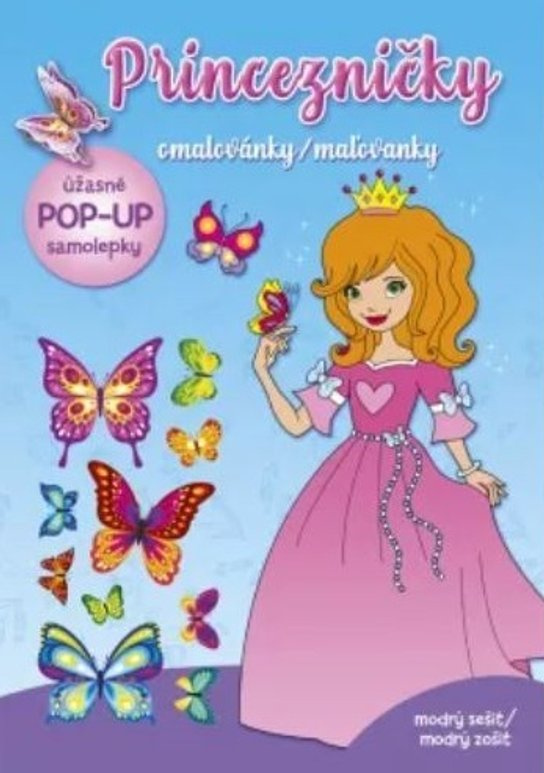 Princezničky – omalovánky modrý sešit