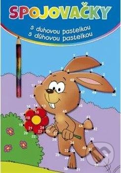 Spojovačky s duhovou pastelkou - zajíc
