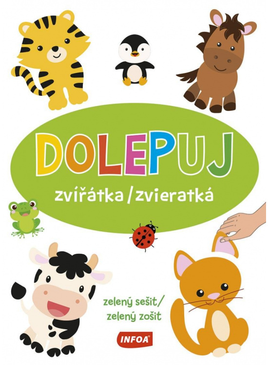 Dolepuj zvířátka - zelený sešit