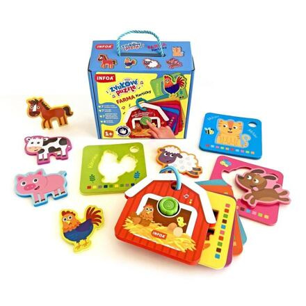 Zvukové puzzle - Farma - Kartičky (CZ/SK vydanie)