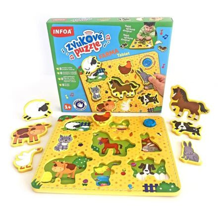 Zvukové puzzle - Farma - Tablet / vkládačka (CZ/SK vydanie)