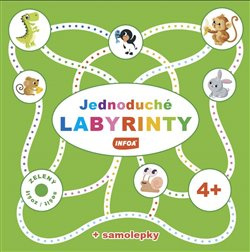 Jednoduché labyrinty - zelený sešit + samolepky