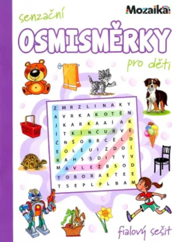 Mozaika - Senzační osmisměrky pro děti - fialový sešit