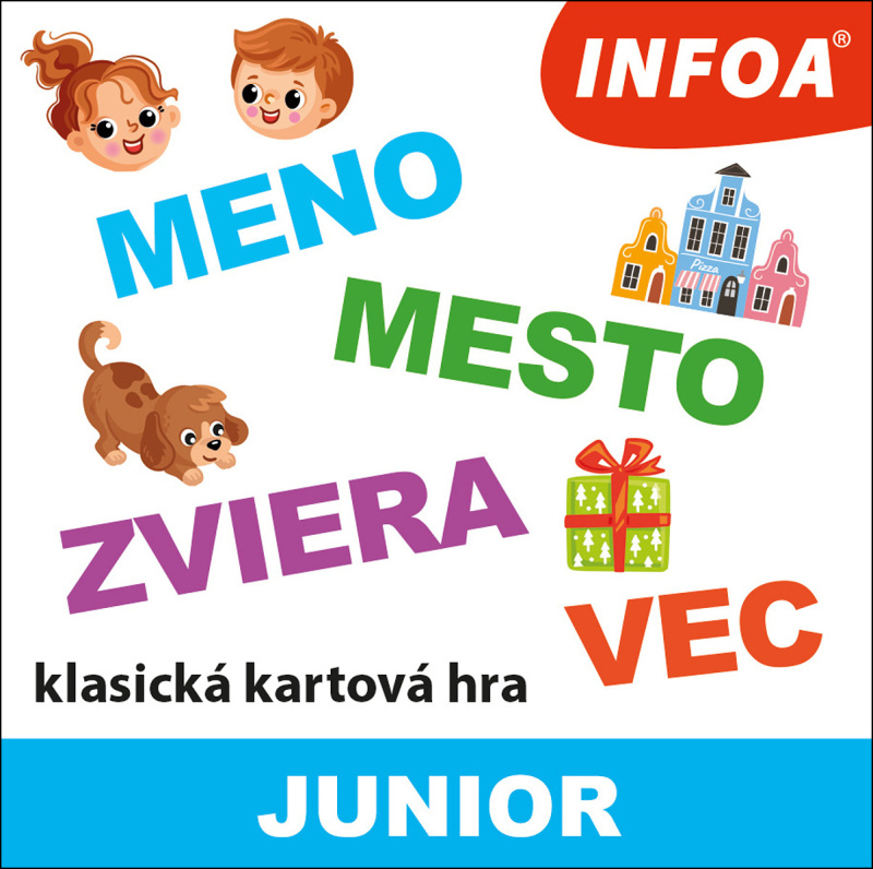 Meno, mesto, zviera, vec Junior (klasická kartová hra) - hra z kategorie Karty, pexeso