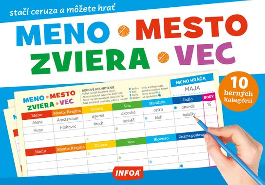Trhací blok - Meno, mesto, zviera, vec