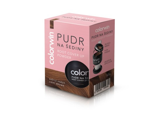 Colorwin Pudr pudr na vlasy pro objem a zakrytí šedin odstín Light Brown 3,2 g