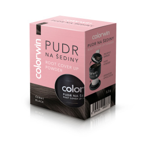 Colorwin Pudr pudr na vlasy pro objem a zakrytí šedin odstín Black 3,2 g