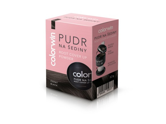 Colorwin Pudr pudr na vlasy pro objem a zakrytí šedin odstín Black 3,2 g