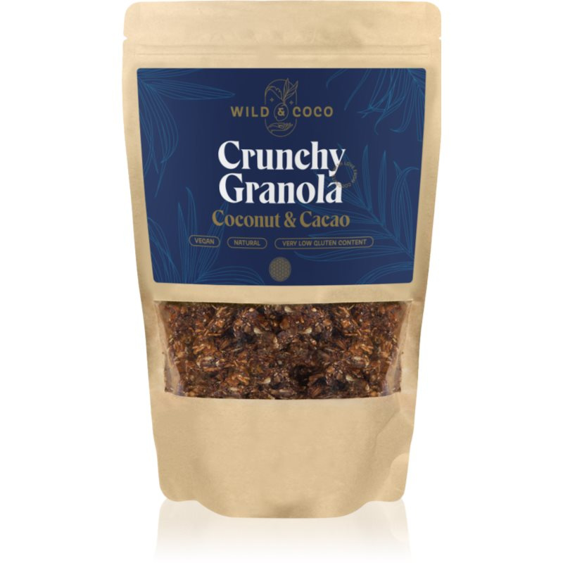 WILD & COCO Crunchy Granola Coconut & Cacao granola bez lepku 250 g