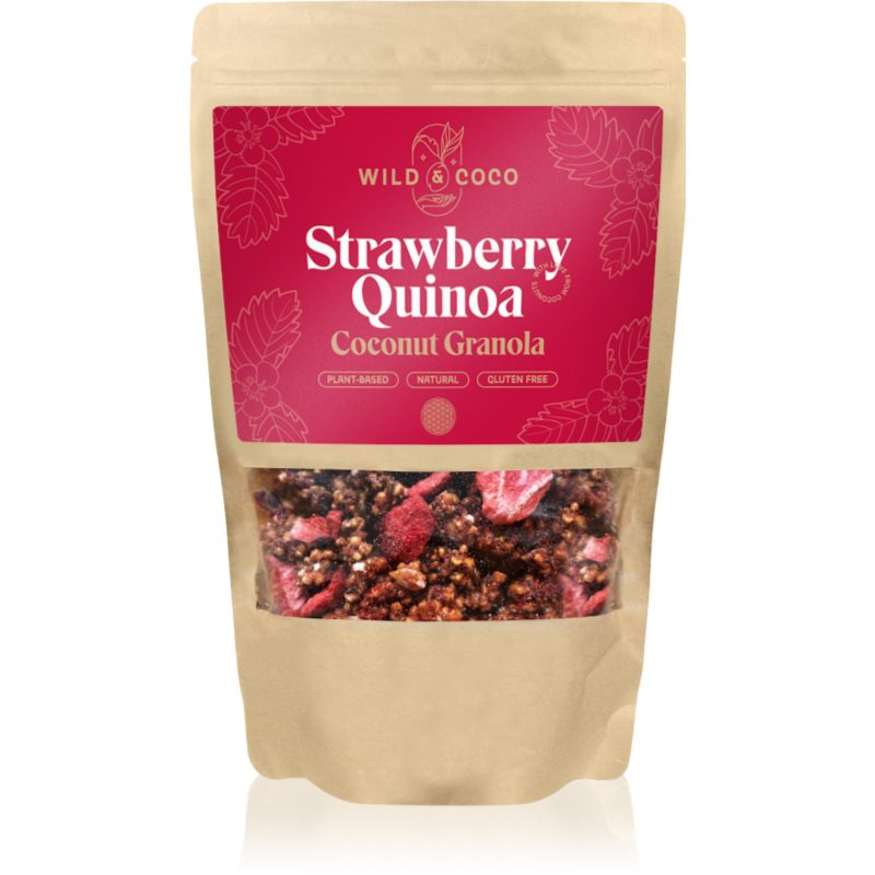 WILD & COCO Strawberry Quinoa Coconut Granola granola bez lepku 220 g